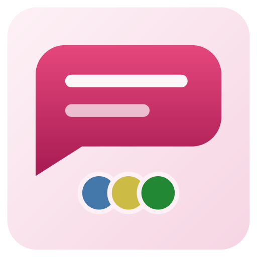 The Chatbox.qs mark: a speech bubble whose tail points down into three participant dots